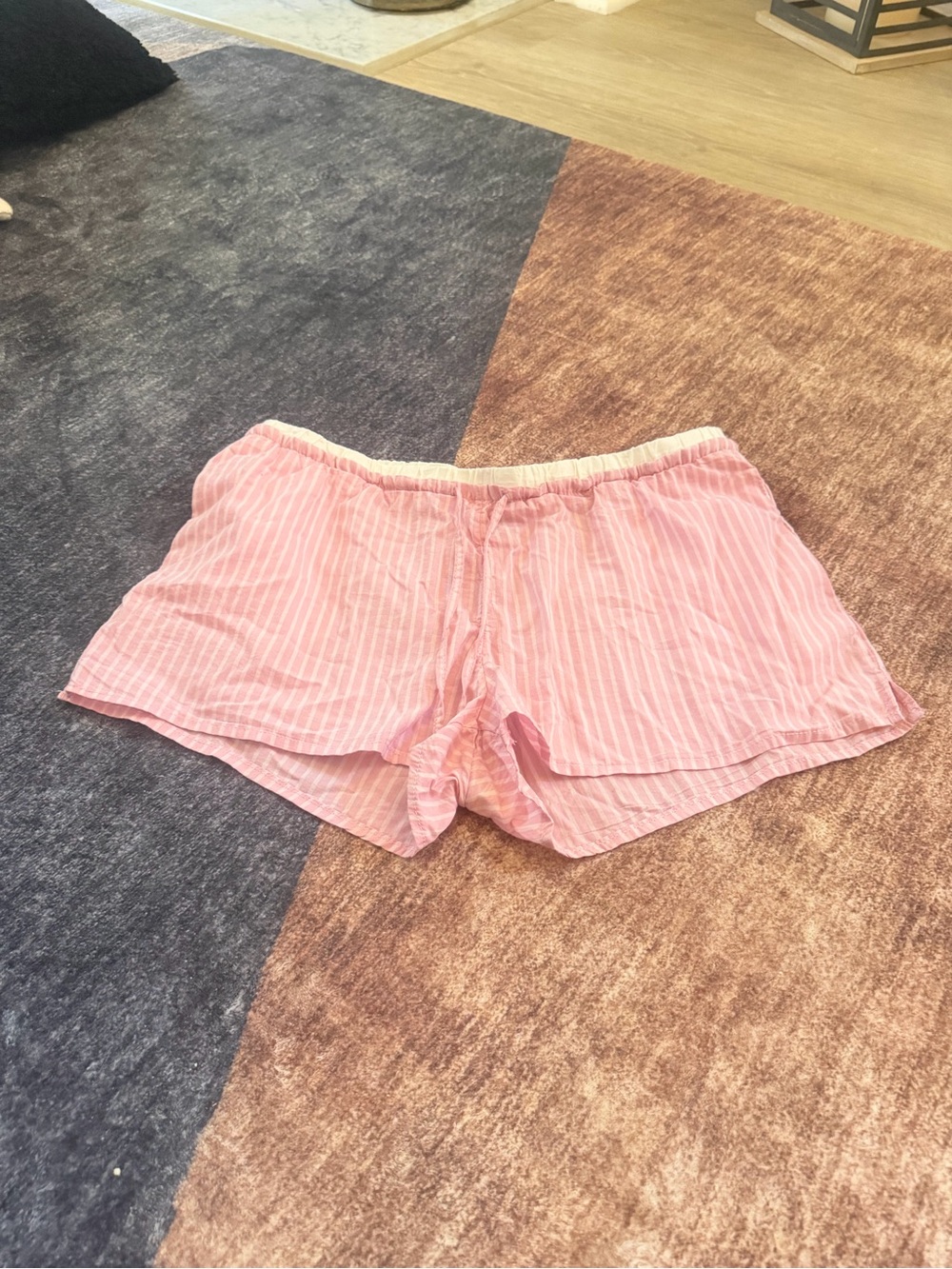Women’s Pink Striped Cotton Sleep Shorts
